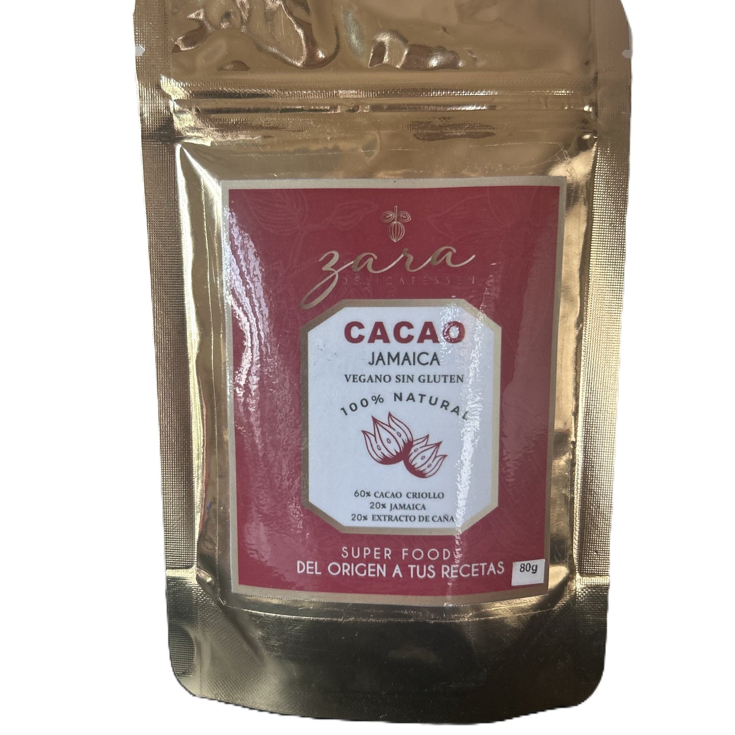 Cacao with hibiscus, 80gr.